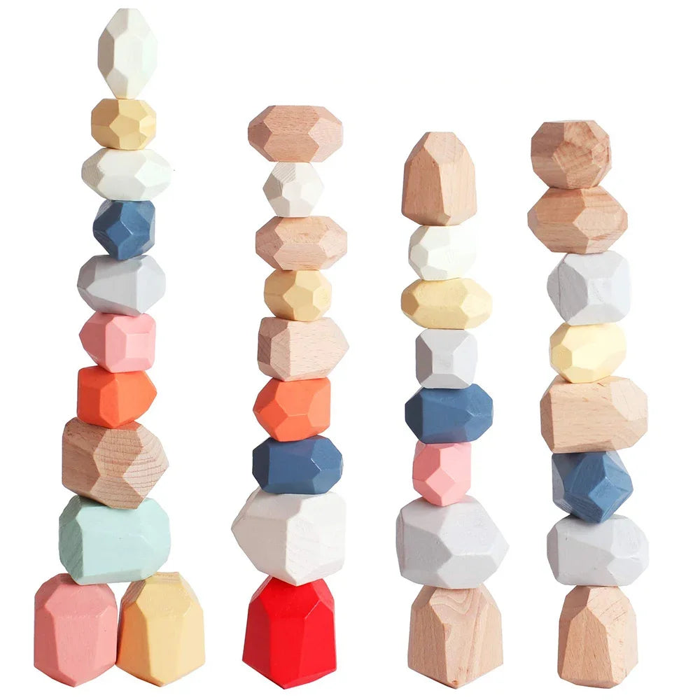 Montessori Wooden Stacking Stones