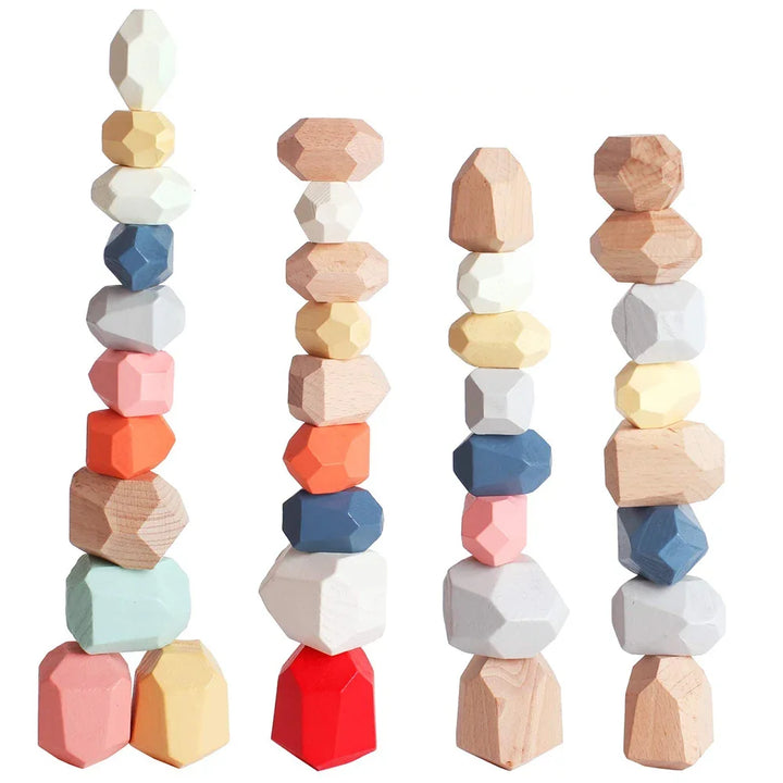 Montessori Wooden Stacking Stones