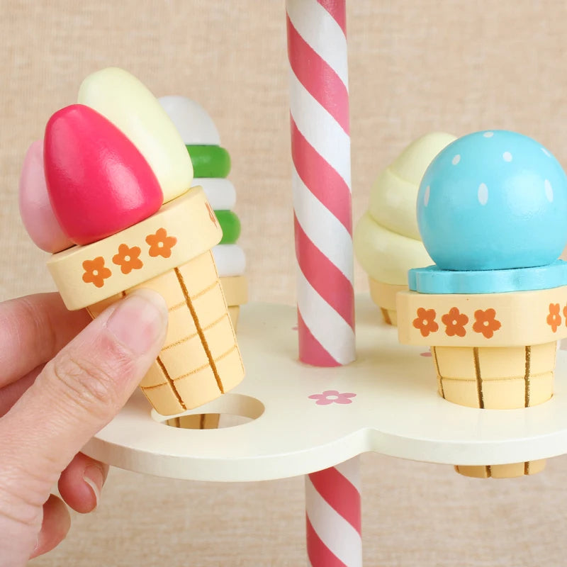 Wooden Kids Ice Cream Set