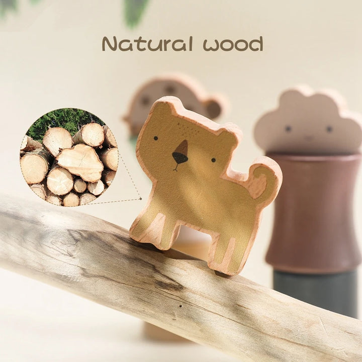 Wooden Montessori Animal Stacking Toy