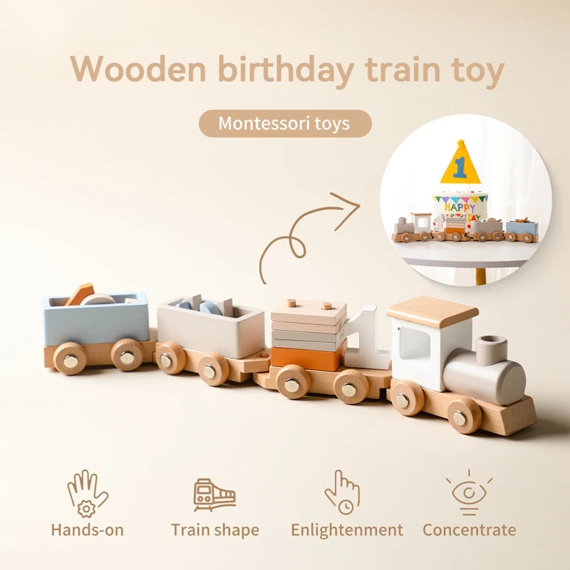 Wooden Montessori Train Toy