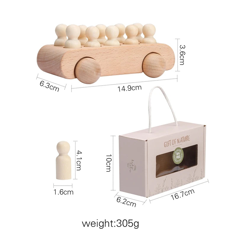 Wooden Montessori Train Toy