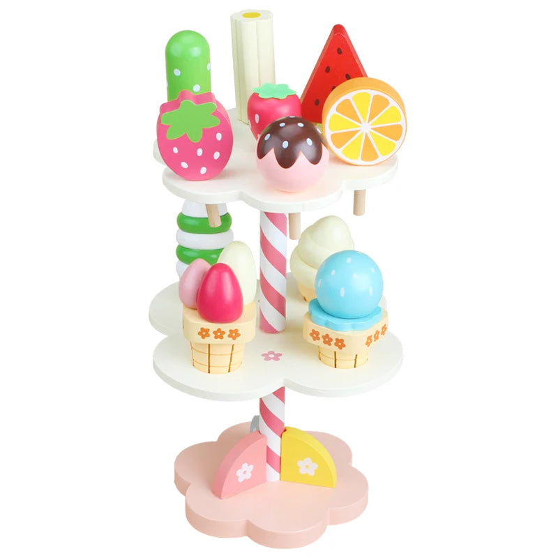 Wooden Kids Ice Cream Set