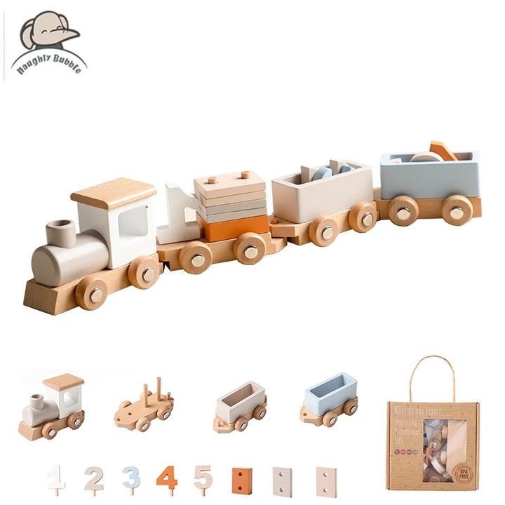 Wooden Montessori Train Toy