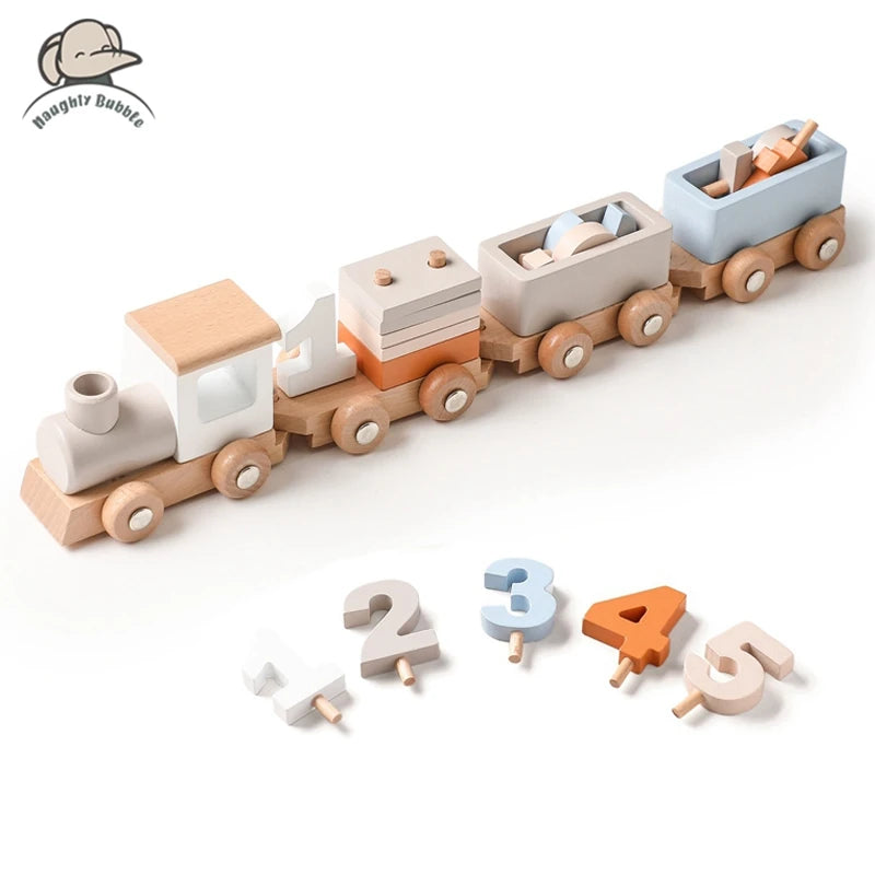 Wooden Montessori Train Toy