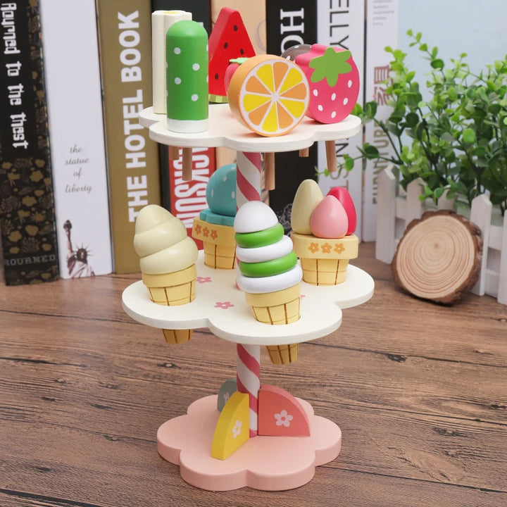 Wooden Kids Ice Cream Set